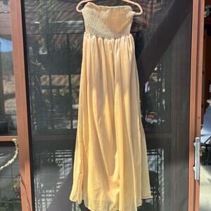 Strapless golden goddess dress XL